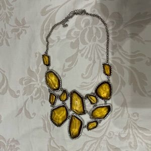 Yellow rock statement necklace